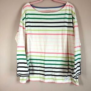 TALBOTS AUTHENTIC Women’s Multicolor Striped Long Sleeve T-Shirt SZ/1X